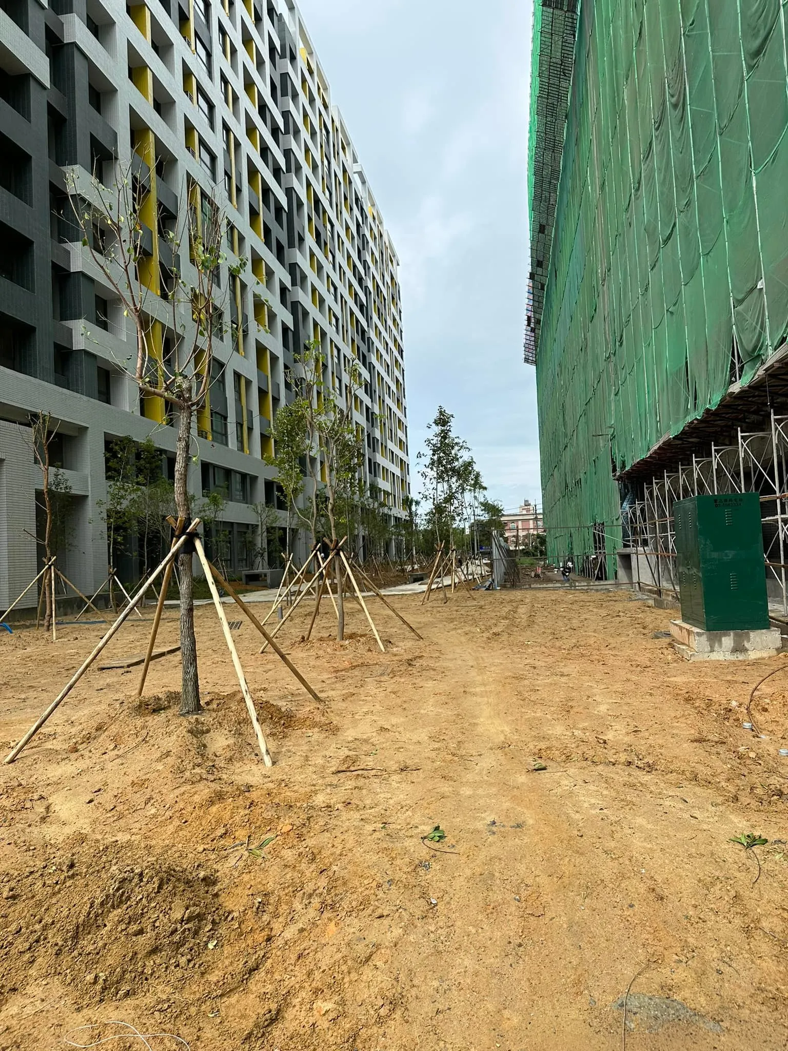 建案基地整地準備種植草皮